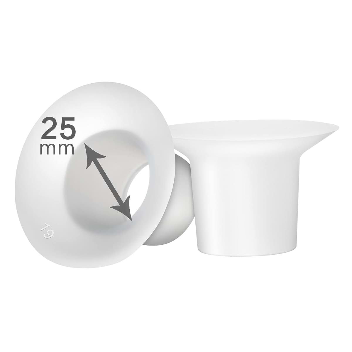 LOZAEVE 25mm Silicone Flange Inserts for Spectra Medela Momcozy Elvie, 2 Pack