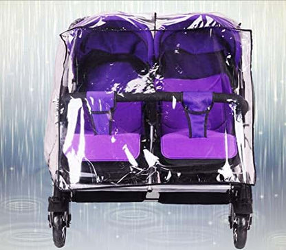 Ibluelover Universal Double Stroller Rain Cover for Side by Side Prams (photo 4)