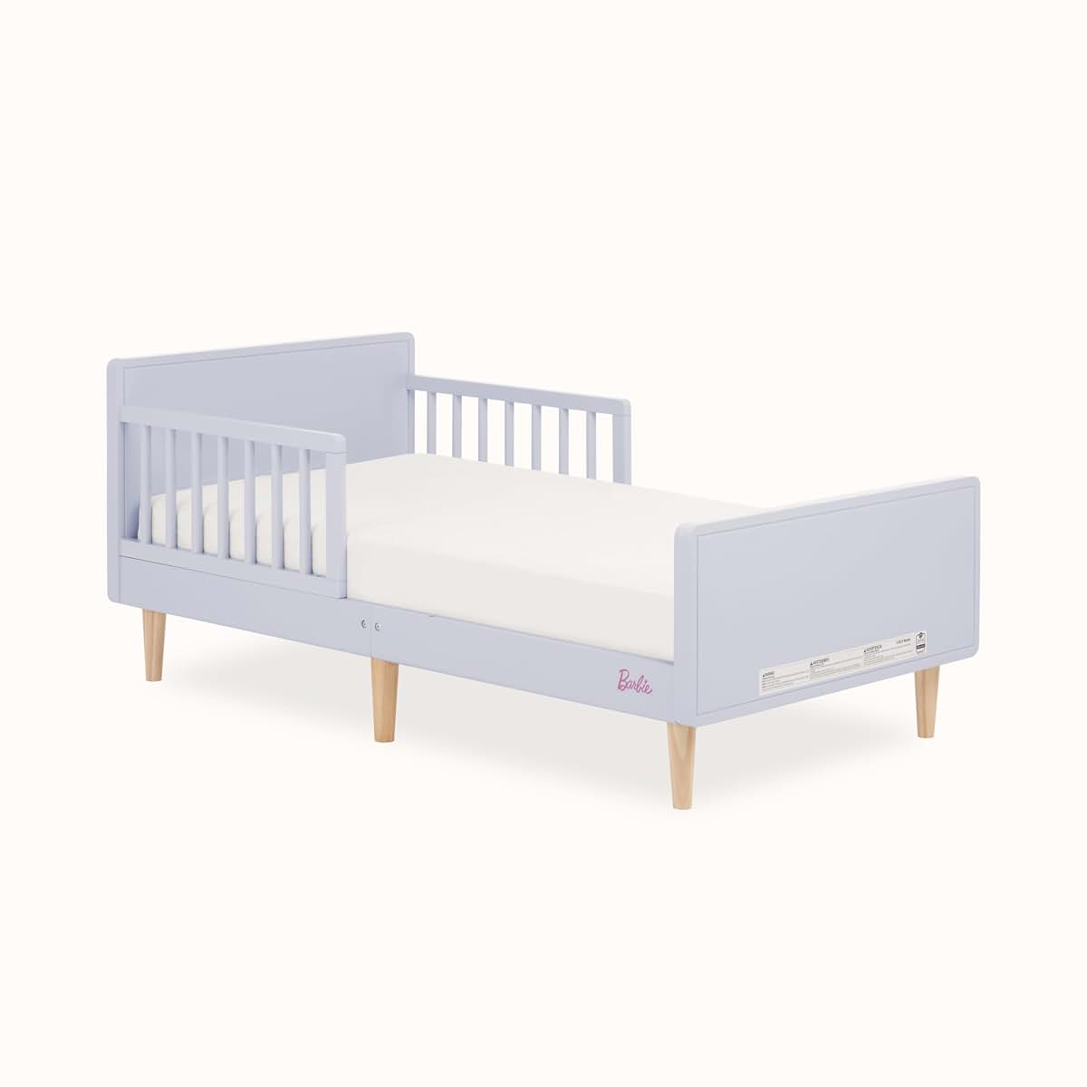 Evolur Barbie Los Altos Wooden Toddler Bed, Lavender Sky