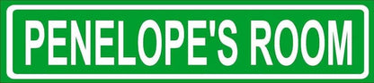 Any And All Graphics Penelope Room Green Aluminum Street Sign