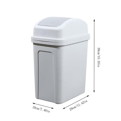 KELINFONG 5.5 Gallon Black Bathroom Trash Can with Swing Lid, Small Slim Compact Plastic Small Garbage (photo 2)