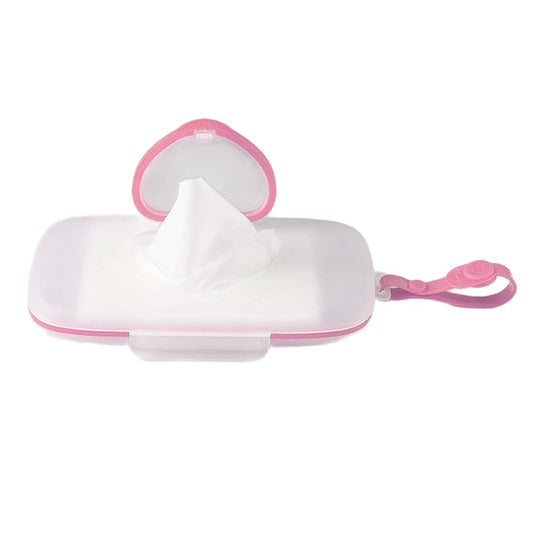 Nukinp Baby Wipes Travel Case, Portable Travel Wipes Case, Refillable Wet Tissue Dispenser with Flip-Top for Diaper Bag