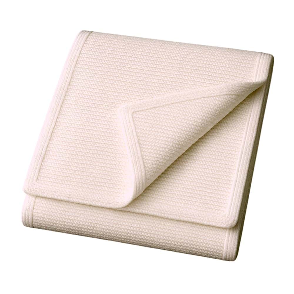 LullabyMall Infant Blanket with Wave Pattern Knit Pink 30x30