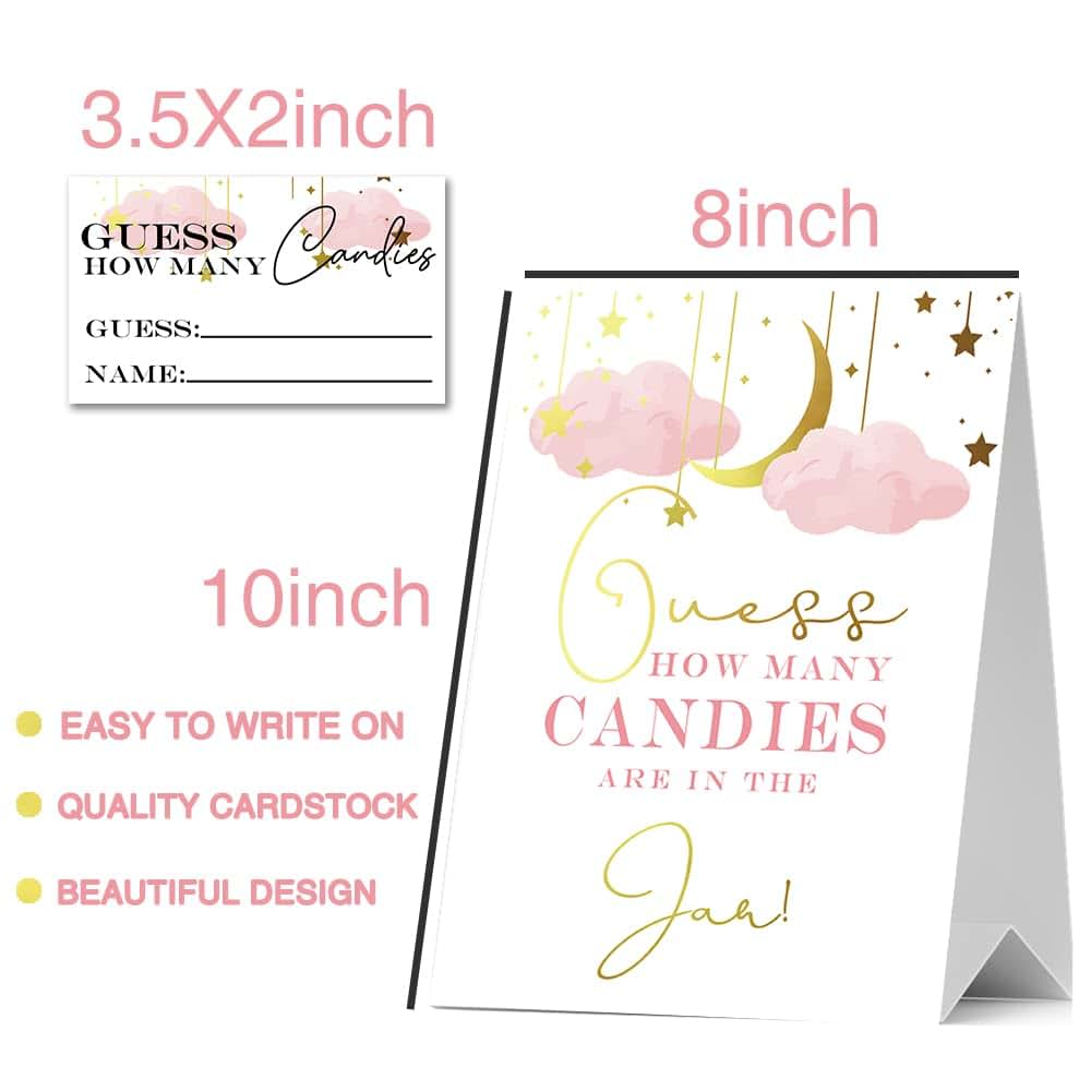JIRIM-BEUTY Guess How Many Candies Baby Shower Game Set (photo 3)