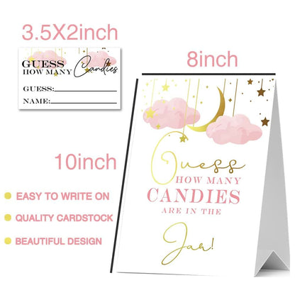 JIRIM-BEUTY Guess How Many Candies Baby Shower Game Set (photo 3)