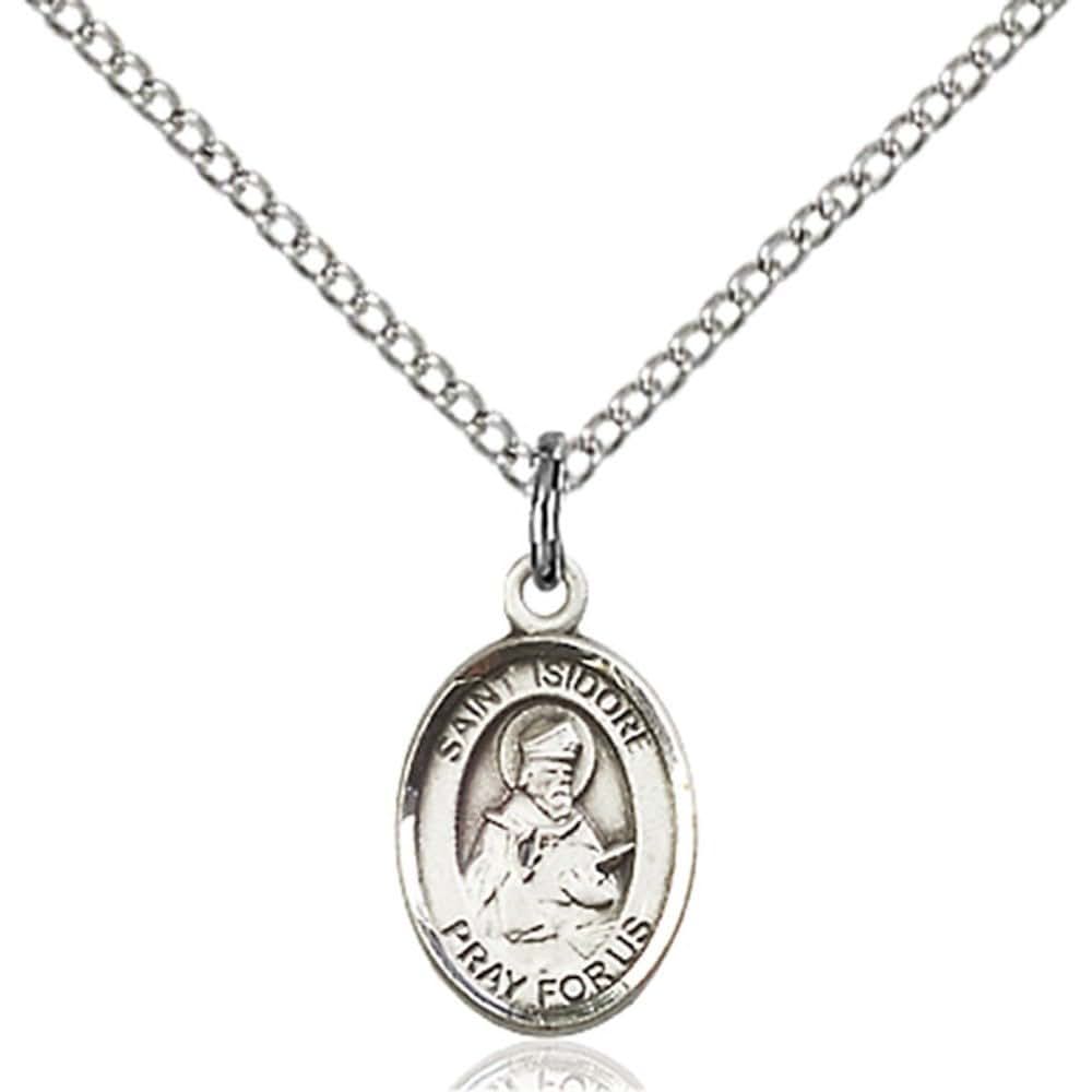 Bonyak St. Isidore of Seville Pendant in Sterling Silver