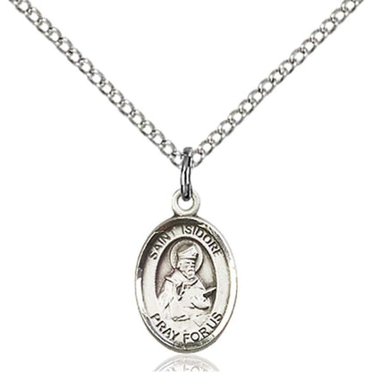 Bonyak St. Isidore of Seville Pendant in Sterling Silver