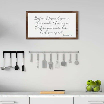 UFunhome Wooden Wall Plaque With Jeremiah 1:5 Verse (photo 3)
