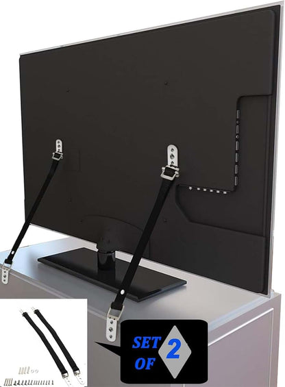 Anti-Tip TV Straps Safety Kit for Flat Screen Furniture Anchoring