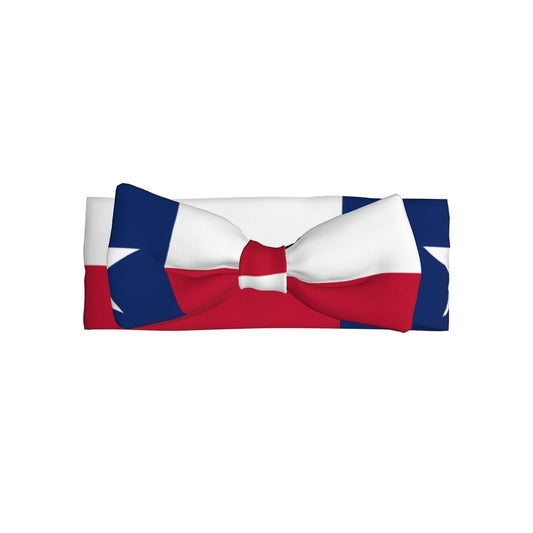 WZYCWB Flag of Texas Baby Bow Headband, Girls Elastic Bow Hair Accessories Headband, Suitable for Babies 0-6 Months