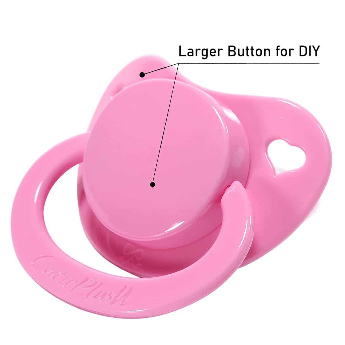 CutiePlusU Large Pacifier Big Shield 3 Pack In Pink, Blue, And Black