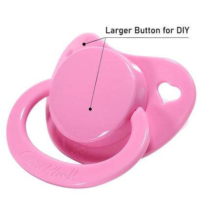 CutiePlusU Large Pacifier Big Shield 3 Pack In Pink, Blue, And Black