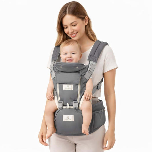 SOSA & CO 6 in 1 Adjustable Baby Carrier Newborn to Toddler for Mom & Dad - Grey