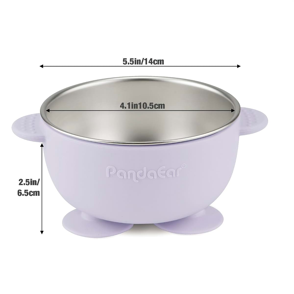 Pandaear Stainless Steel Suction Bowls Set