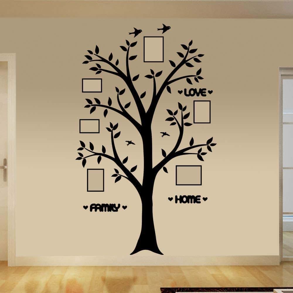 Jepart Family Photo Tree Wall Decal With Birds