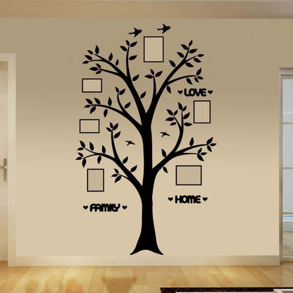 Jepart Family Photo Tree Wall Decal With Birds