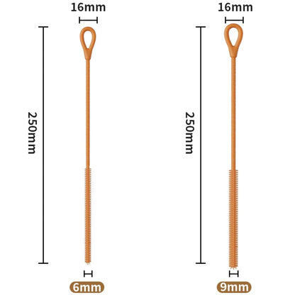 JMYDecor 2Pcs Silicone Straw Cleaner Brush,9.84in Reusable Straw Cleaner with Bendable Steel Core,Extra Long Soft (photo 4)