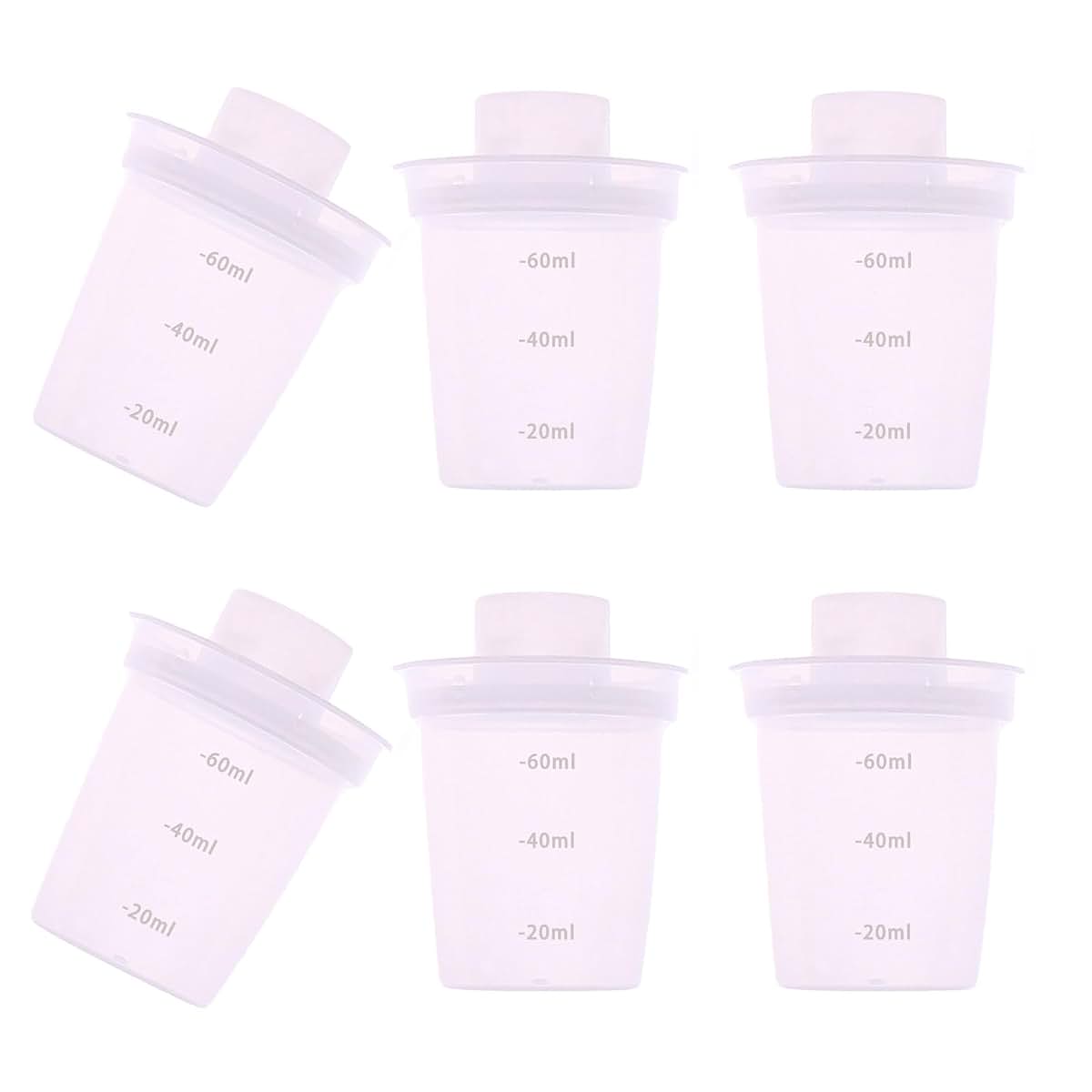 WAGHAVEN 6Pcs Travel Ready Spill-Resistant Milk Dispenser Set