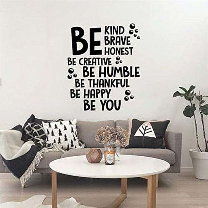 Be Kind Be Brave Be Honest Bubbles Vinyl Wall Sticker 10x10 Inch Decor