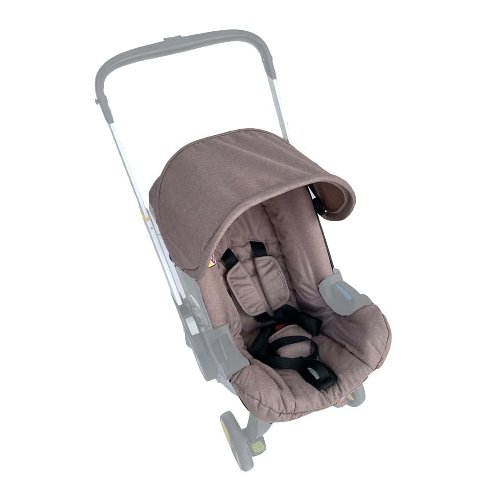 AICTIMO Seat Cushion Changing Kits Clothes, Sun Shade, Stroller Canopy Compatible with Doona Car Seat & Stroller (Brown)