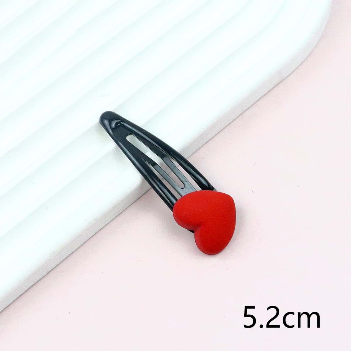 JustMyDress Valentine's Day Red Headband Bow Hair Clips Set for Baby Girls, 4 Pcs