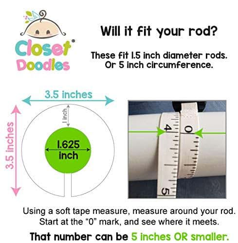 Toddler Nursery Closet Clothing Size Dividers White Gender Neutral Set of 6
