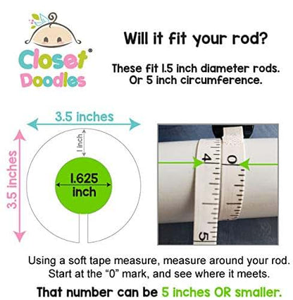 Toddler Nursery Closet Clothing Size Dividers White Gender Neutral Set of 6