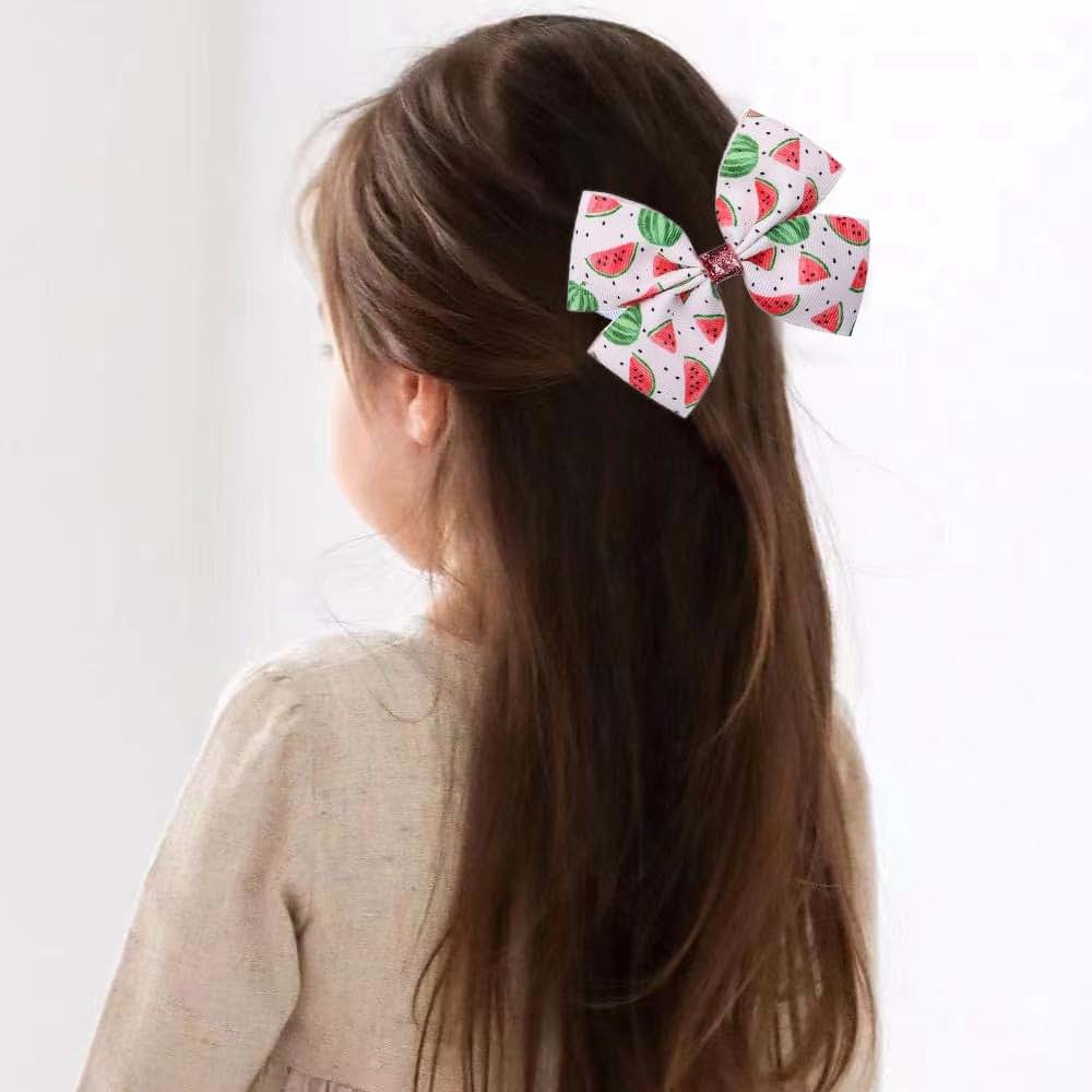 BOENBE LOVED Watermelon Bow Hair Clips for Girls (photo 4)