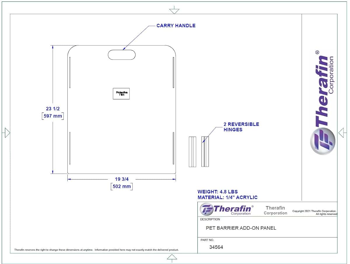 Therafin Corporation Pet Barrier 1-Panel Add-On ONLY