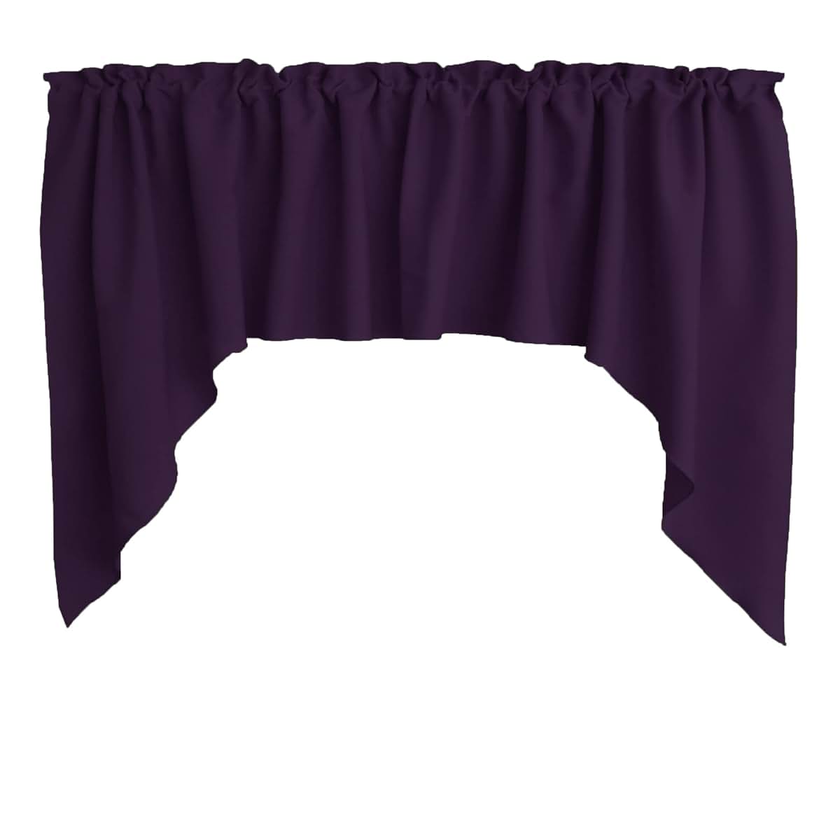 Zen Creative Designs Solid Poplin Swag Window Valance In Plum