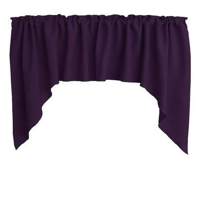 Zen Creative Designs Solid Poplin Swag Window Valance In Plum