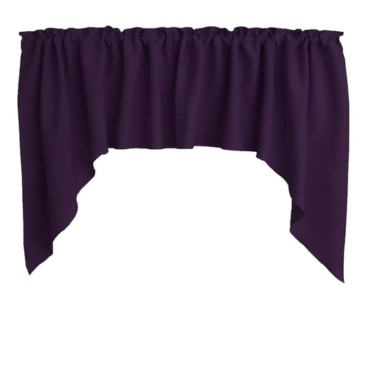 Zen Creative Designs Solid Poplin Swag Window Valance In Plum