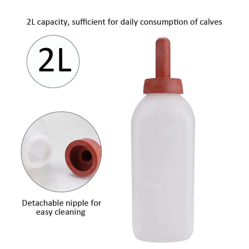 BigKing 2L Calf Nursing Bottle With Detachable Rubber Nipple