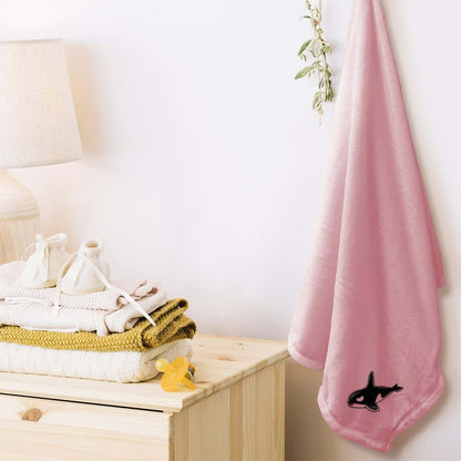 Fastasticdeals Baby Blanket Orca Whale Design 100% Polyester 40x30 Inches