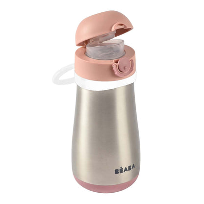 Béaba BEABA Kids Stainless Steel Insulated Water Bottle, Kids Water Bottle, Toddler Thermos with Spill Proof Spout and (photo 2)