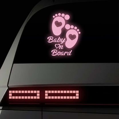 BabyOneStop Reflective Baby On Board Car Window Decals