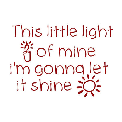 Mesllings This Little Light of Mine Vinyl Wall Decal - Red (photo 2)