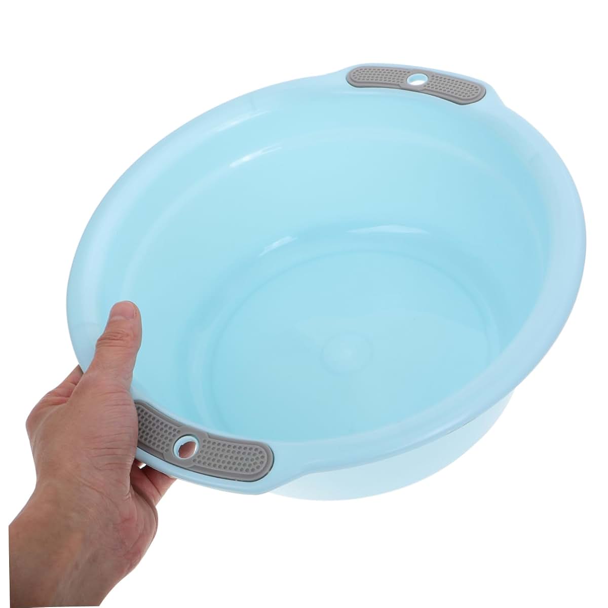 BabyOneStop Plastic Wash Basin With Dual Handles, Light Blue Small