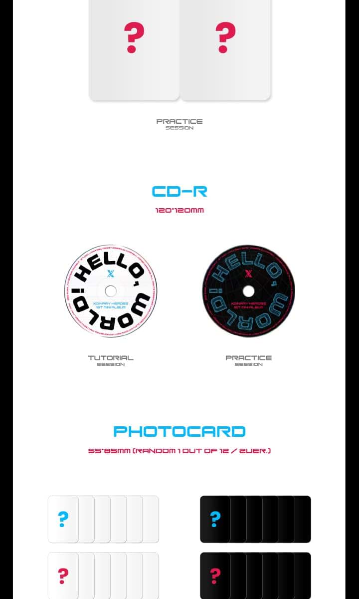 DREAMUS Xdinary Heroes Hello, World! 1st Mini Album TUTORIAL SESSION Version CD+88p PhotoBook+1p PhotoCard+1p Folding