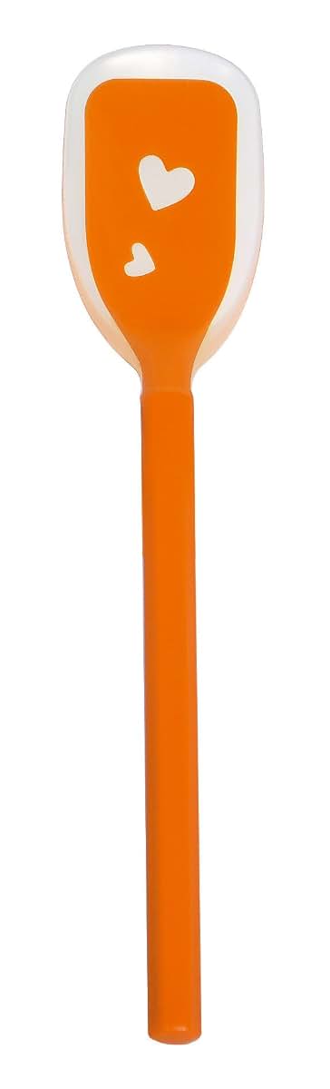 カワタキコーポレーション Okabe Western Tableware Silicone Soft Spoon Large Orange