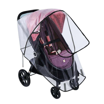 BabyOneStop Universal Clear Baby Stroller Weather Shield - Waterproof Rain Cover for Rain, Wind, Snow, Sun