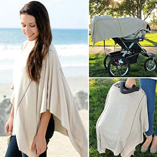 DRIA Cover Solana Nursing Cover By Dria: Premium Breastfeeding Poncho made with Organic Modal Fabric.
