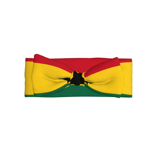 baobeb Flag of Ghana Print Delicate Baby Bow Headband – Full Moon Gift for Newborns, Perfect for Infant and Toddler
