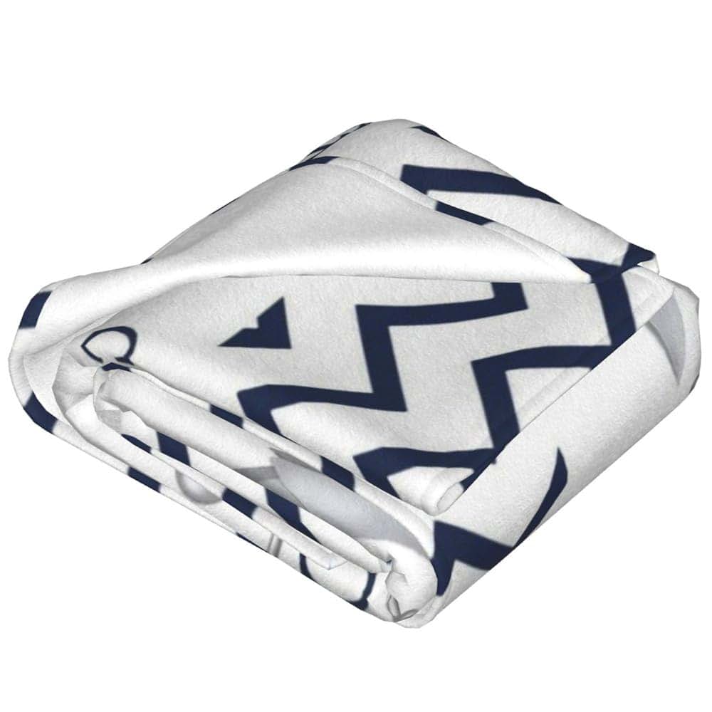 HNfmeug Personalized Nautical Themed Navy Blue Throw Blanket (photo 4)
