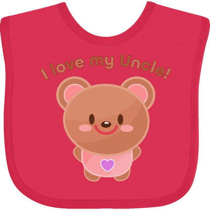 Inktastic I Love My Uncle Baby Bear Bib