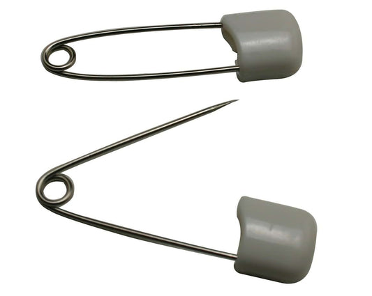 BabyOneStop Steel and Plastic Safety Pin Nappy Diaper Craft Pin Pack of 20
