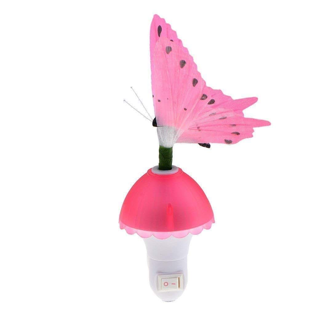 EONLYX Butterfly Night Light, Fiber Optic Butterfly Wall Lamp,Kids Plug LED Color Changing Night Light for Bedroom (photo 3)