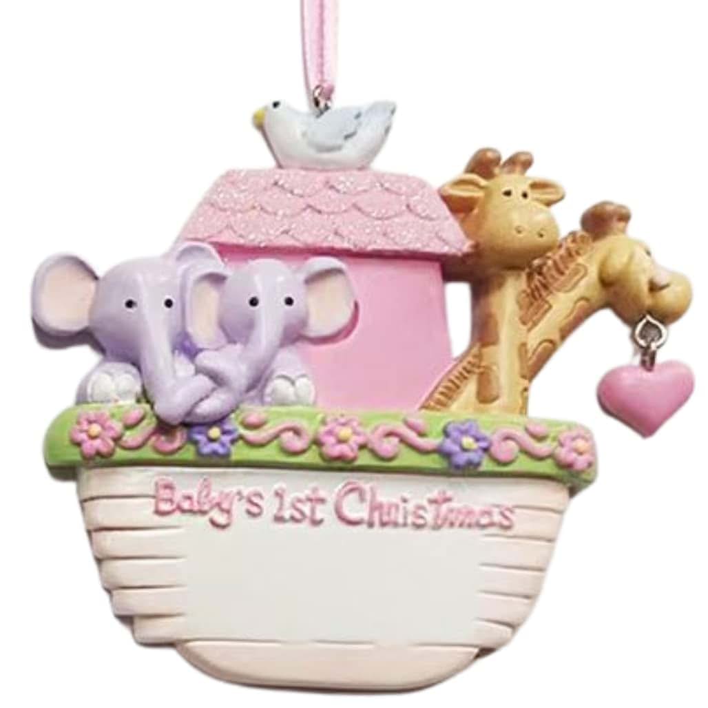 Kurt Adler Baby Girls 1st Christmas Ornament That Can Be Personalized