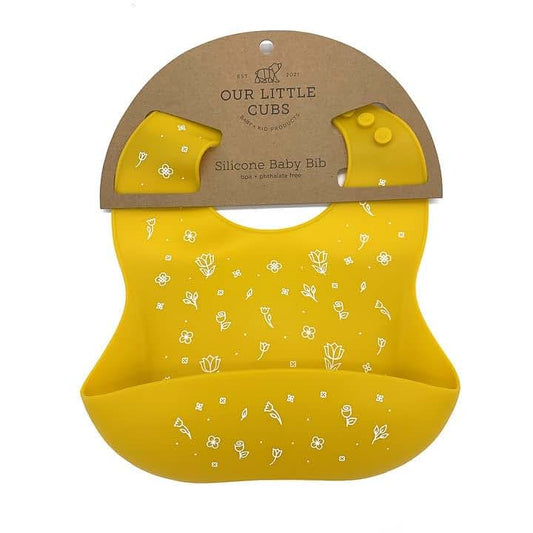 Our Little Cubs Silicone Baby Bibs Adjustable Fit Baby Bib Waterproof Bibs Baby Eating Supplies Feeding Supplies