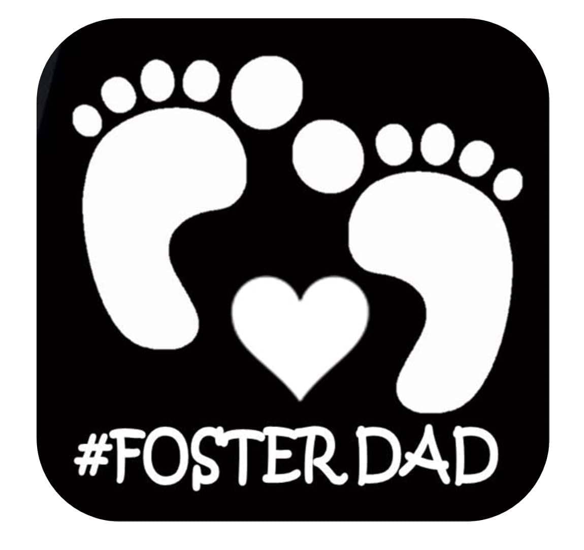 EZ-STIK Foster Dad Baby Feet Sticker TP 404 Vinyl 6" Decal Adoption Adopt Parent mom